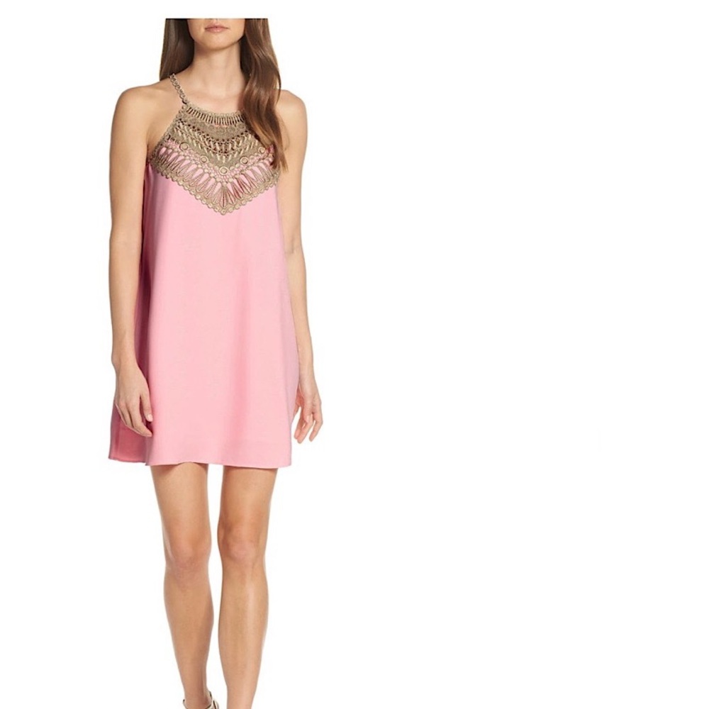 LILLY PULITZER - Embroidered Shift Dress - Pink 14